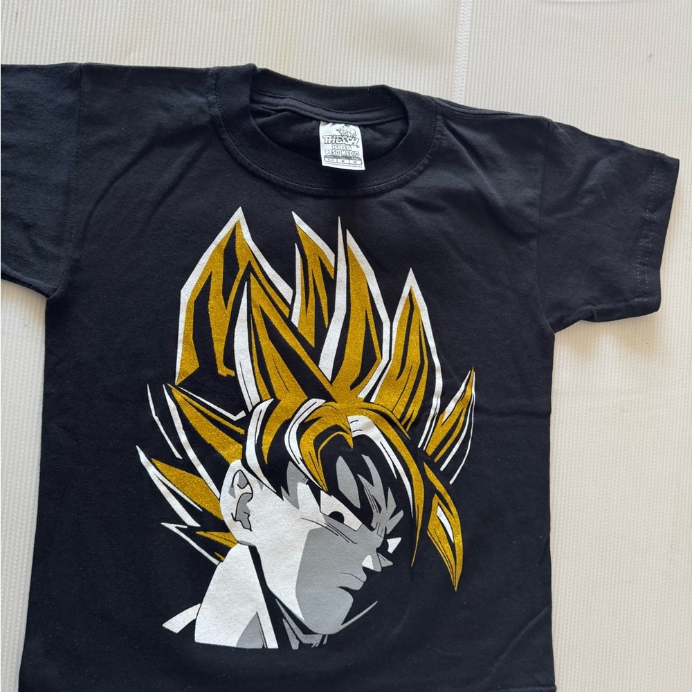 Dragon Ball Z Black T-Shirt with Gold and White Design